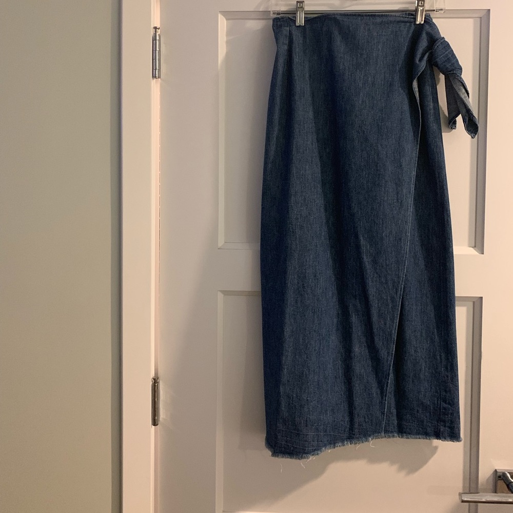 Ralph Lauren midi  Denim wrap skirt